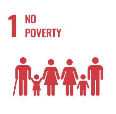 UNICEF Sustainable Development Goals logo - Number 1 poverty