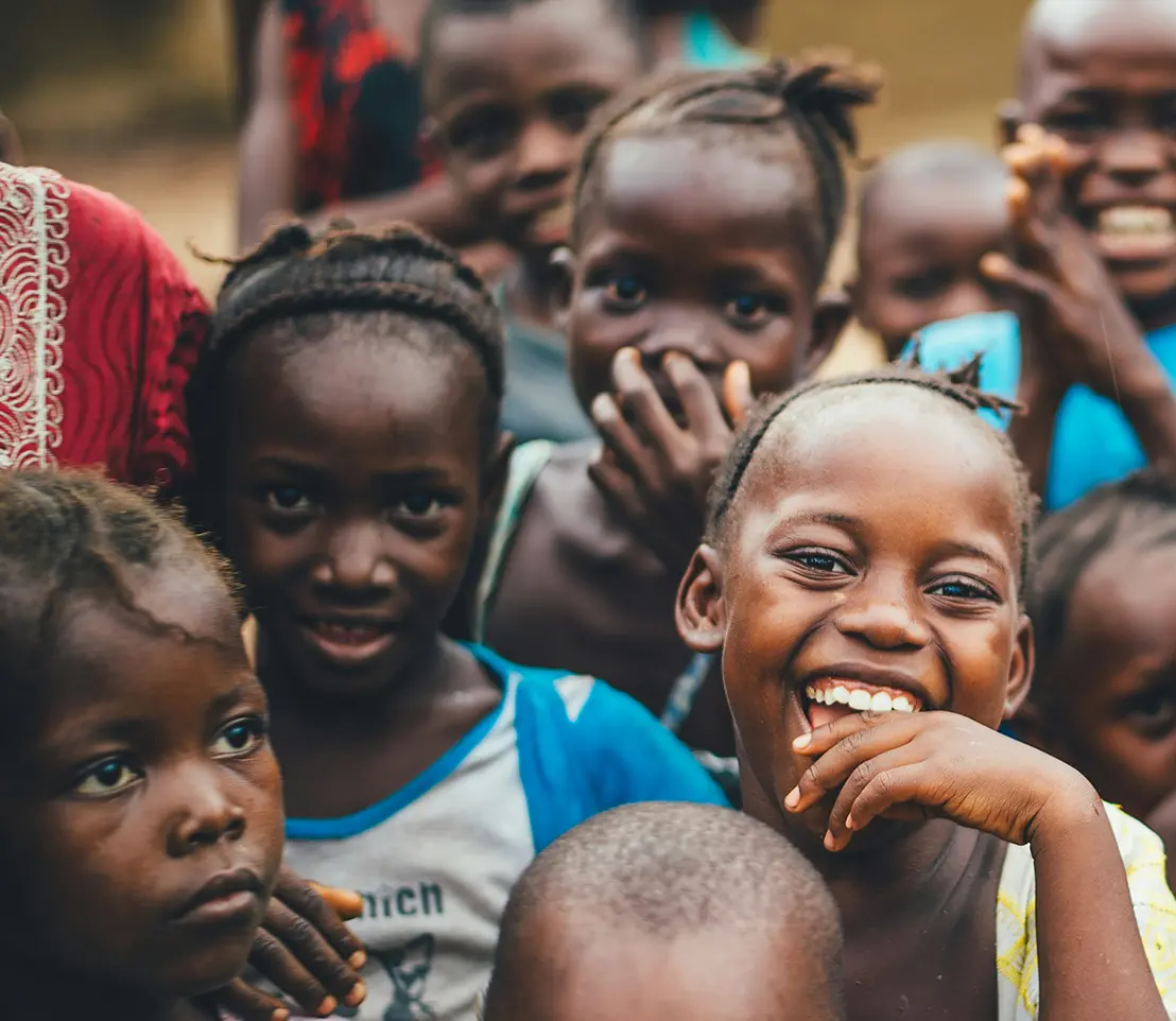 Group of happy Kenyan children